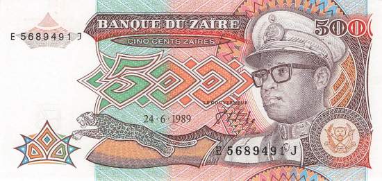 Zaire p36 2000 Zaires 1991 front
